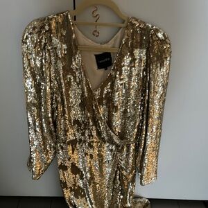 Gold Sequin Dress